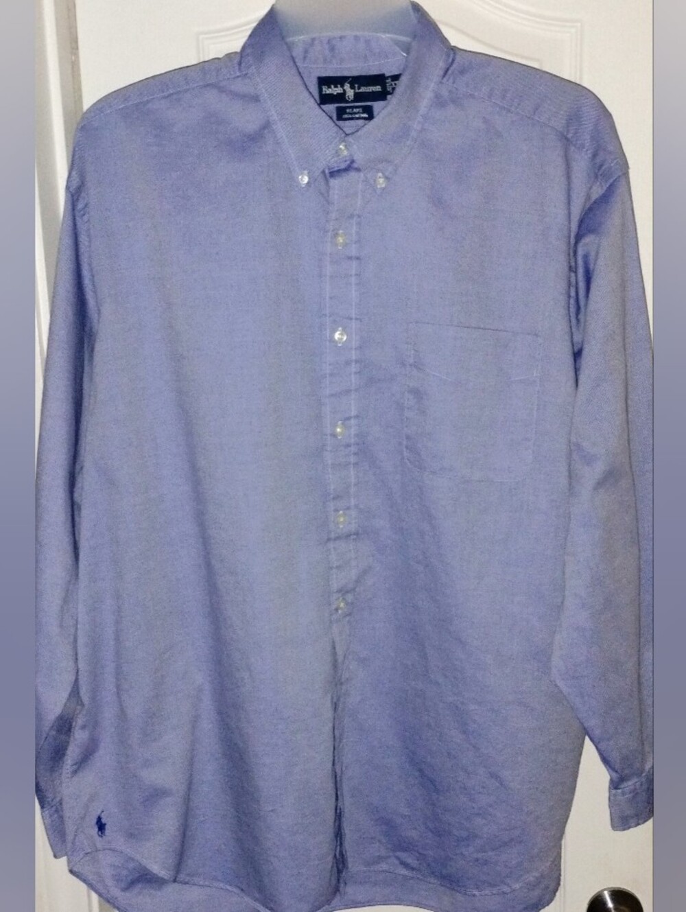 Vtg 90s Ralph Lauren Blake Shirt Mens XXL Blue OCBD Old Money Light Academia